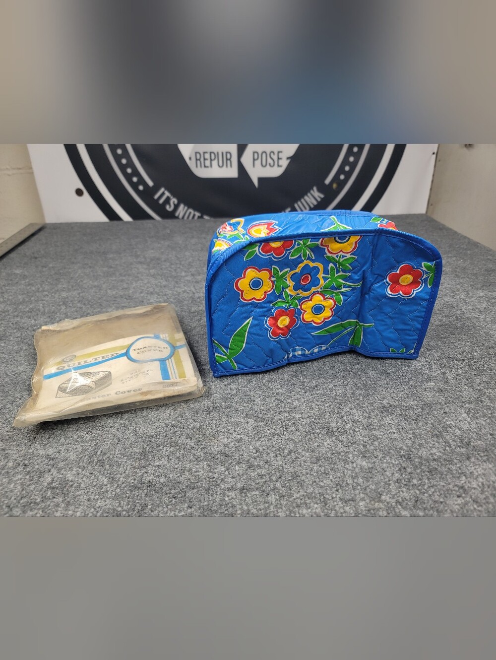 Vintage KC Products Toaster Cover Flowers MCM